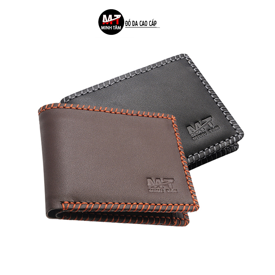 [HCM]Ví Nam Minh Tâm Da Bò Đan Viền Thủ Công MT74