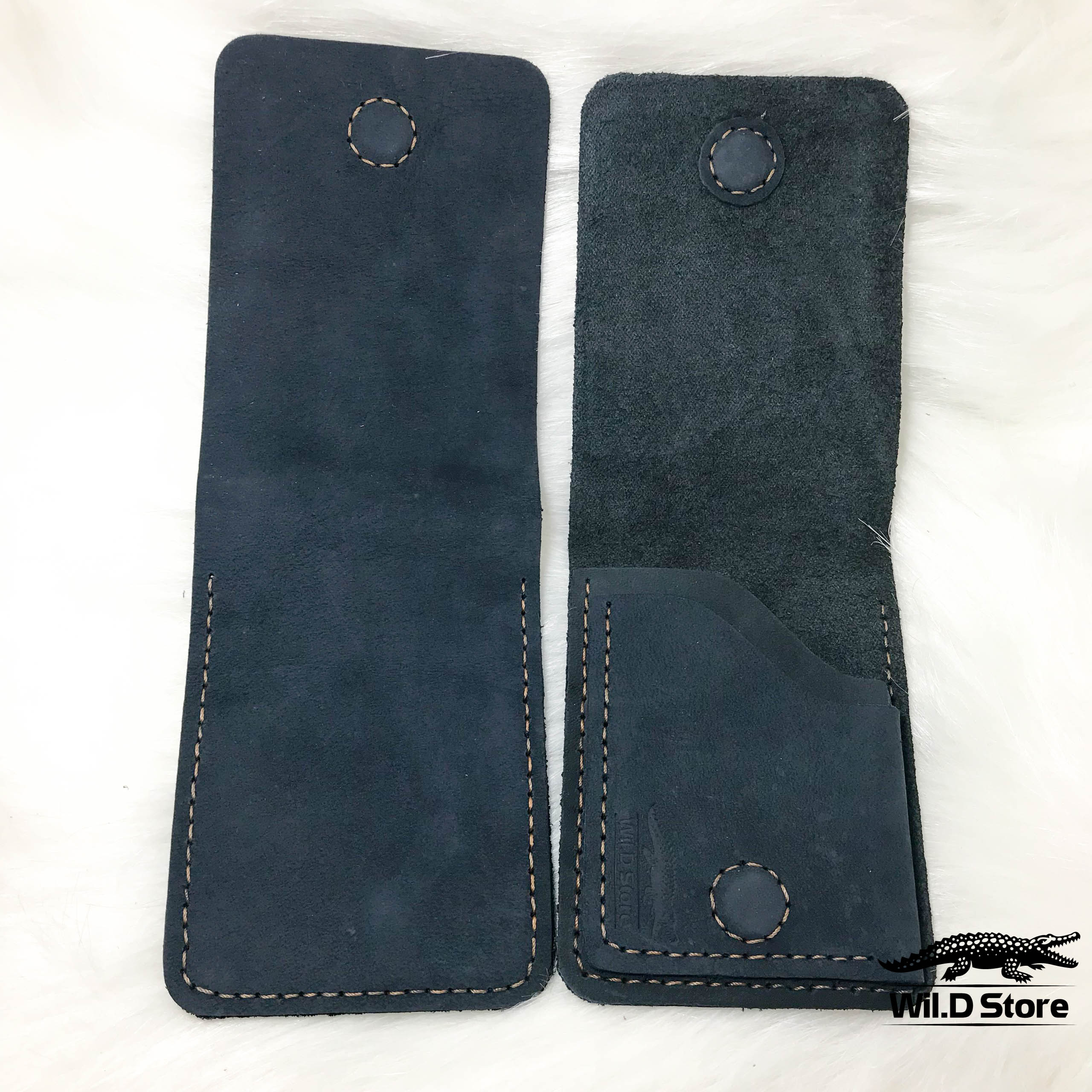 Ví sen da sáp thủ công handmade da bò thật 100%