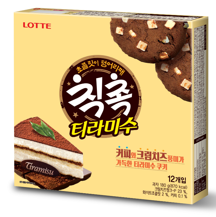 Bánh Cookie Tiramisu Chocolate Lotte Hàn Quốc 180g