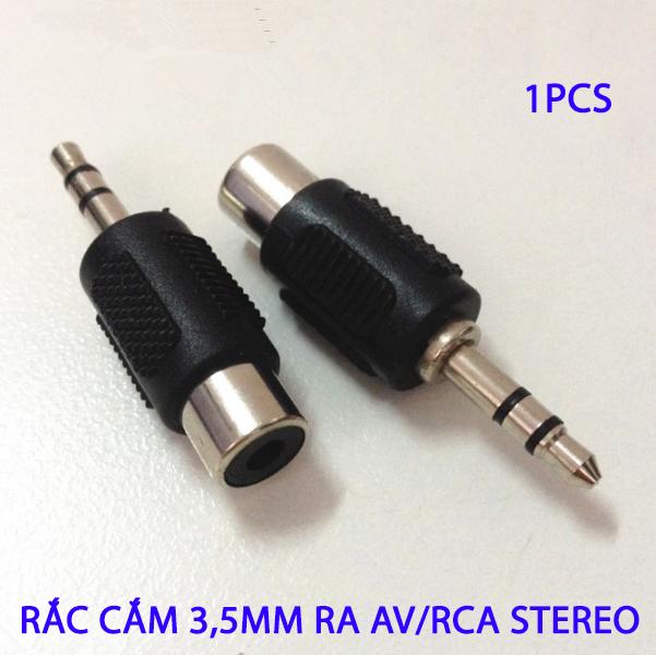 Rắc cắm audio 3,5mm stereo ra av/rca-1 chiếc