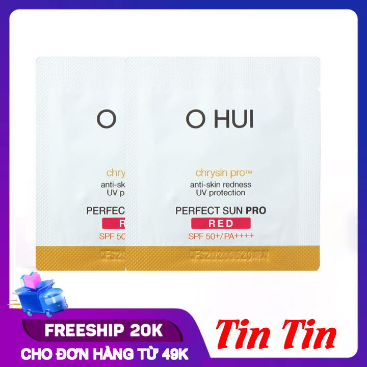 Combo 10 Gói Sample Kem Chống Nắng Cải Thiện Nếp Nhăn Ohui Sun Pro Red SPF 50+/PA+++1ml x 10