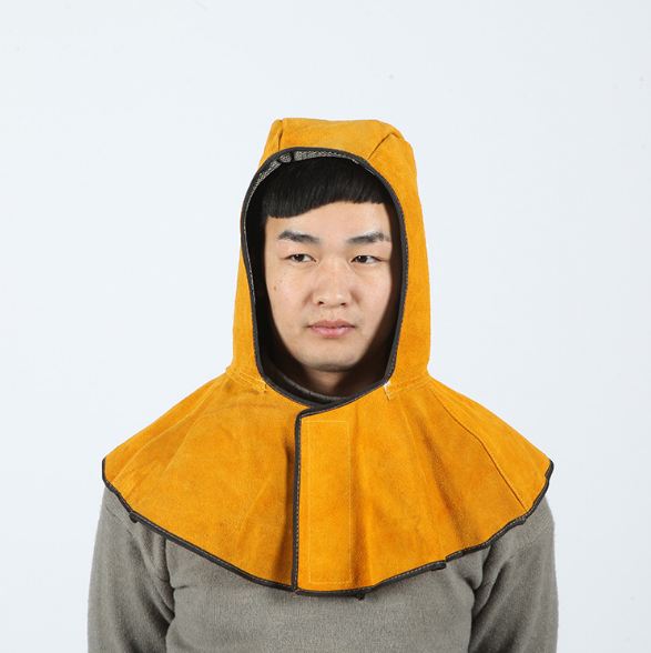 Mũ da bò trùm đầu thợ hàn - Mũ bảo hộ trùm đầu da bò dành cho thợ hàn