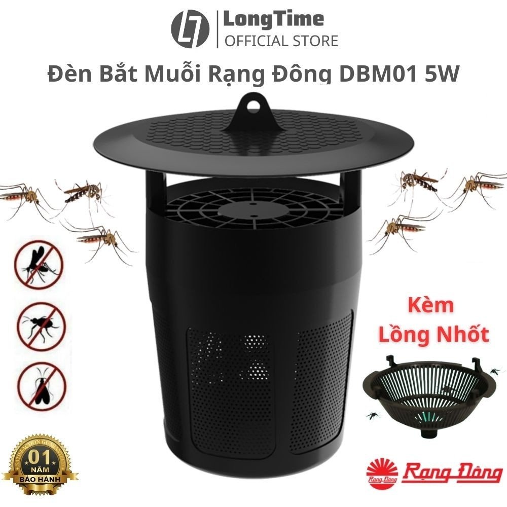 Đèn Bắt Muỗi Rạng Đông công suất 5W DBM01 - Máy Bắt Muỗi Thông Minh Rạng Đông – Đèn Thu Bắt Cồn Trùng An Toàn, máy bắt muỗi , bắt muỗi , đèn bắt muỗi Rạng Đông , đèn bắt côn trùng , đèn bắt muỗi điện quang