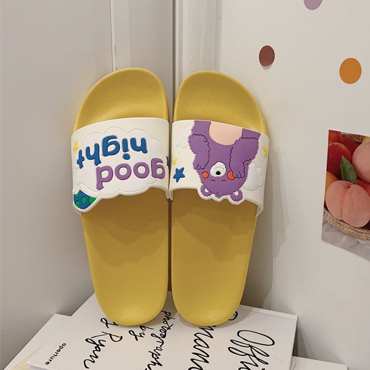 Dép Nữ Basic Uni Quai Ngang Gấu Good Night. 4 Màu Cực Đẹp