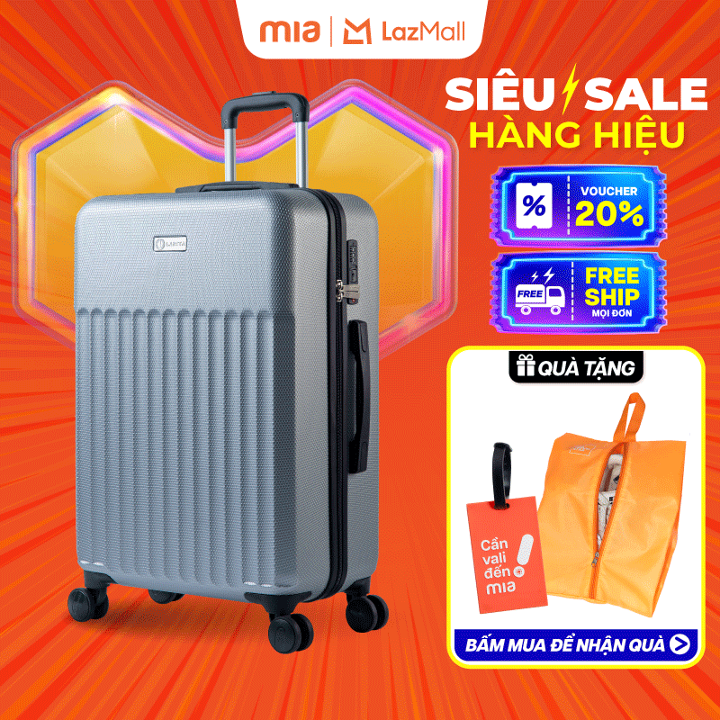 Vali Kéo MIAvn Larita SENA - Size 20/24/28, Nhựa PC/ABS Cao Cấp, Khoá TSA Bảo Mật, Bảo Hành Trọn Đời