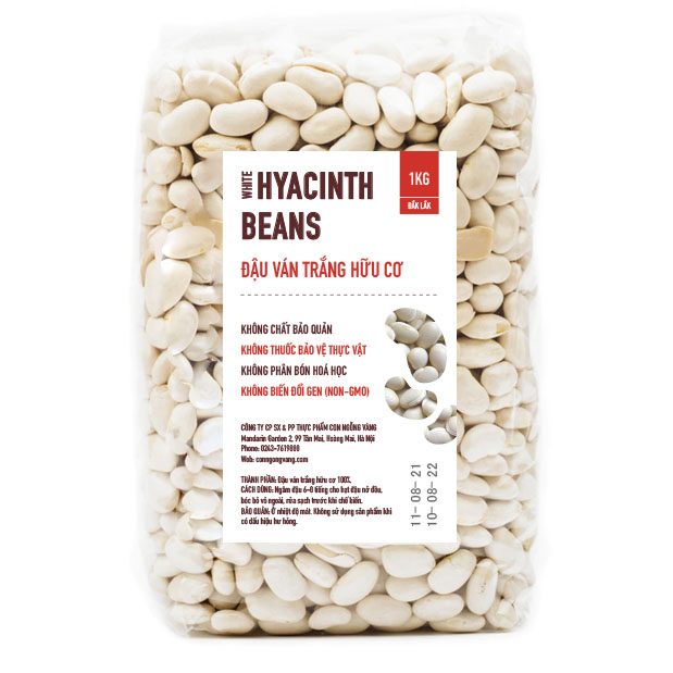 Đậu ván trắng hữu cơ mát, bổ và giải độc - Túi 1kg