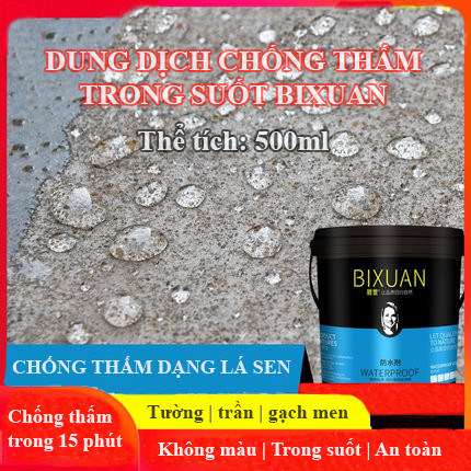 Dung dịch chống thấm trần nhà trong suốt Bixuan không làm mất màu gạch, chống thấm tường gạch, chống thấm nhà tắm, chống thấm nhà vệ sinh, sơn chống thấm sàn nhà, chong tham, chong tham dot, chong tham nha, chongtham