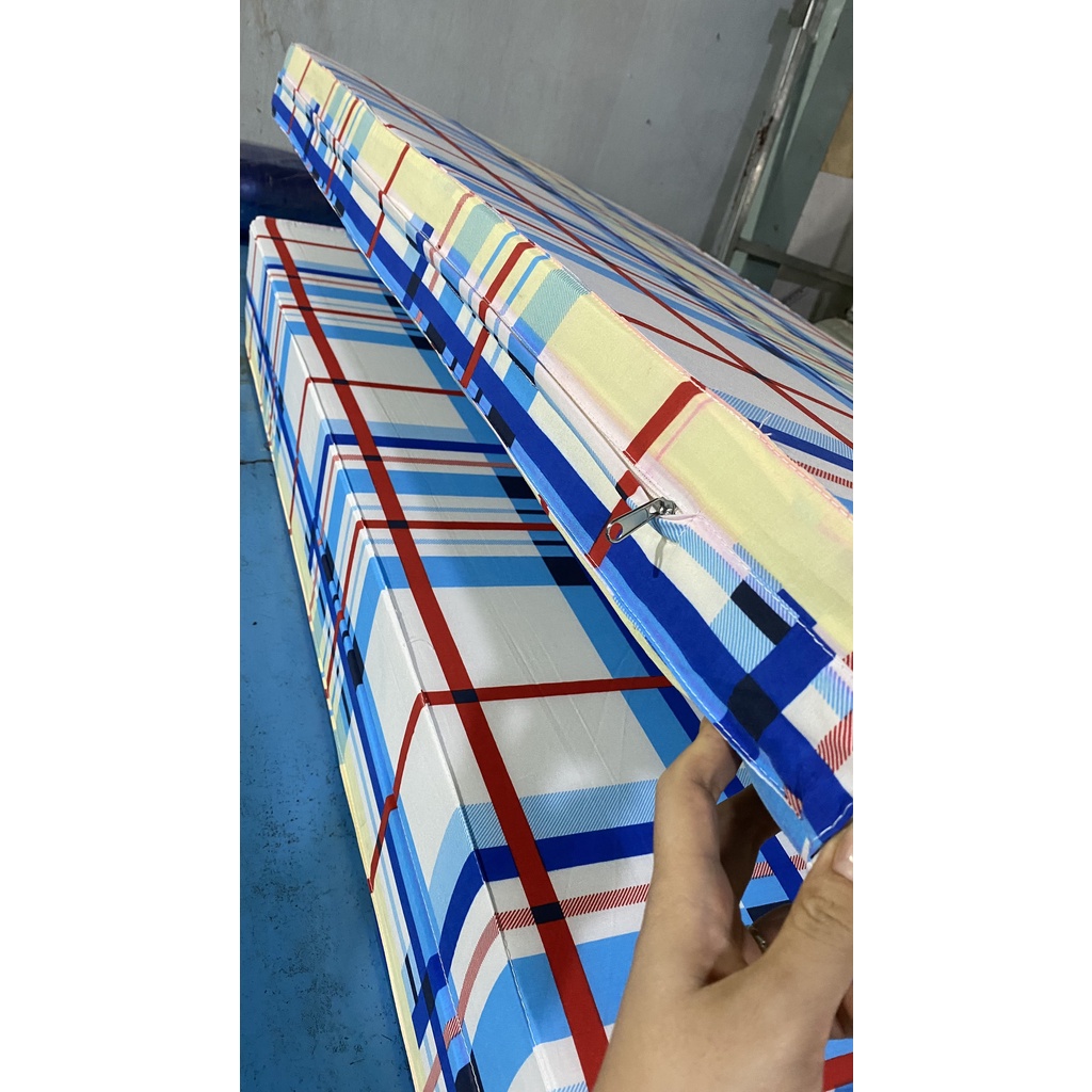 Vỏ bọc đệm vải cotton TC cho đệm 3 tấm - vỏ đệm gấp