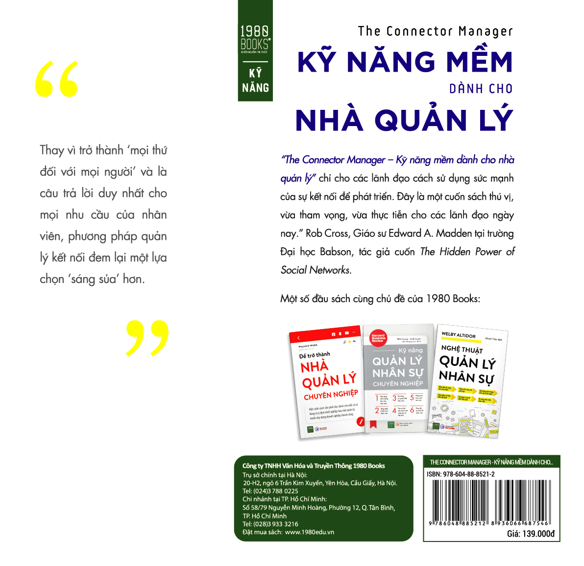 Fahasa - The Conector Manager - Kỹ Năng Mềm Dành Cho Nhà Quản Lý