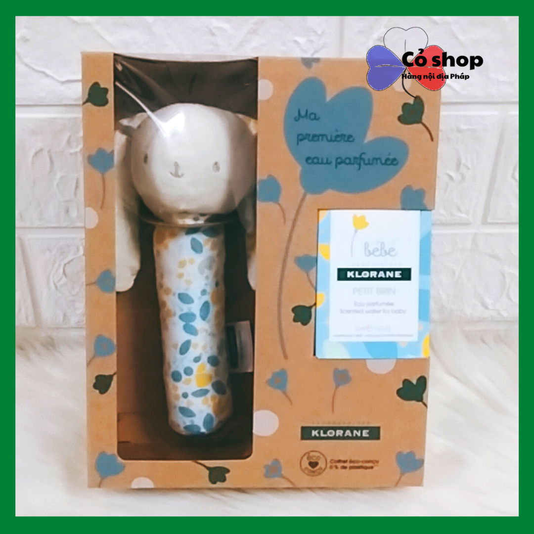 NƯỚC HOA TRẺ EM 💝CỎ SHOP💝 NƯỚC HOA THƠM DỊU NHẸ AN TOÀN VỚI BÉ BÉBÉ KLORANE PETIT BRIN 50ML- TẶNG THỎ BÔNG SIÊU ĐÁNG YÊU