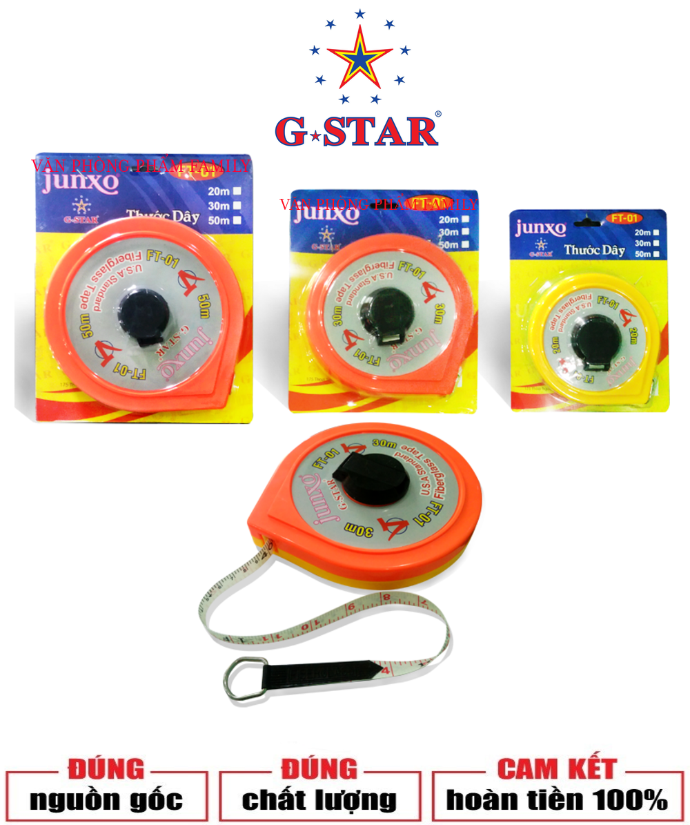 Thước vải ft-01 ( 20m, 30m, 50m ) cao cấp G-STAR đem đến sự tiện lợi và chính xác trong mọi công việc