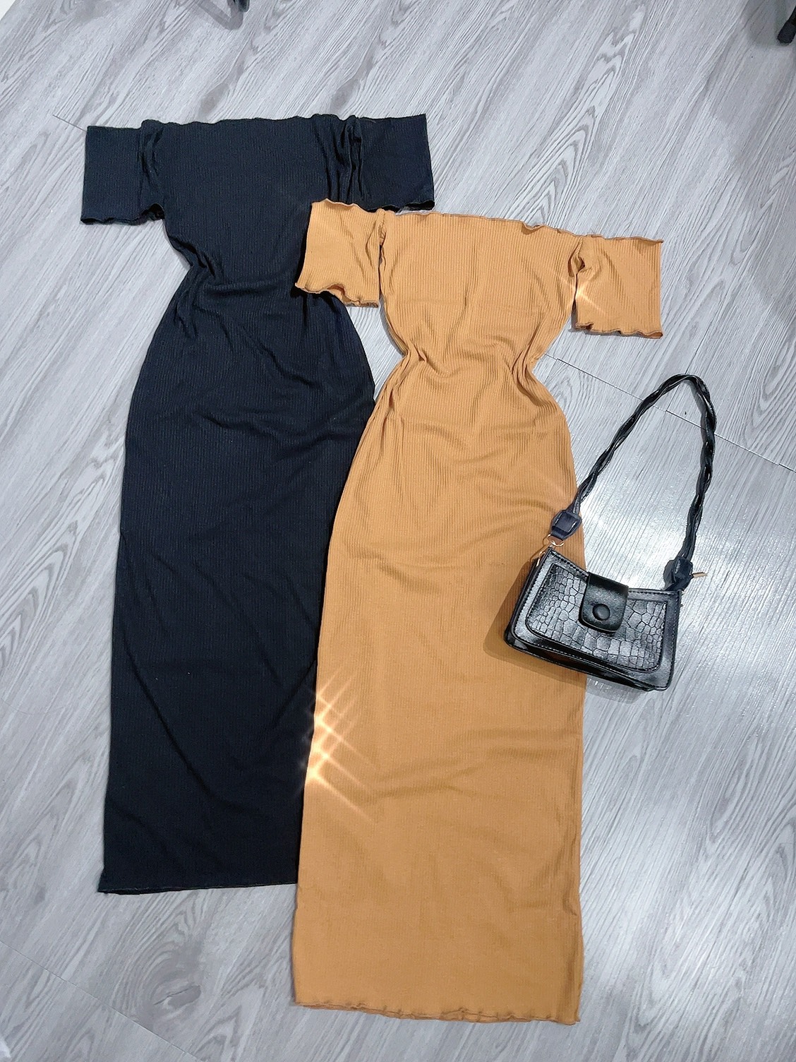 Đầm body bệt vai - đầm gân - đầm kiểu nữ - carotshop