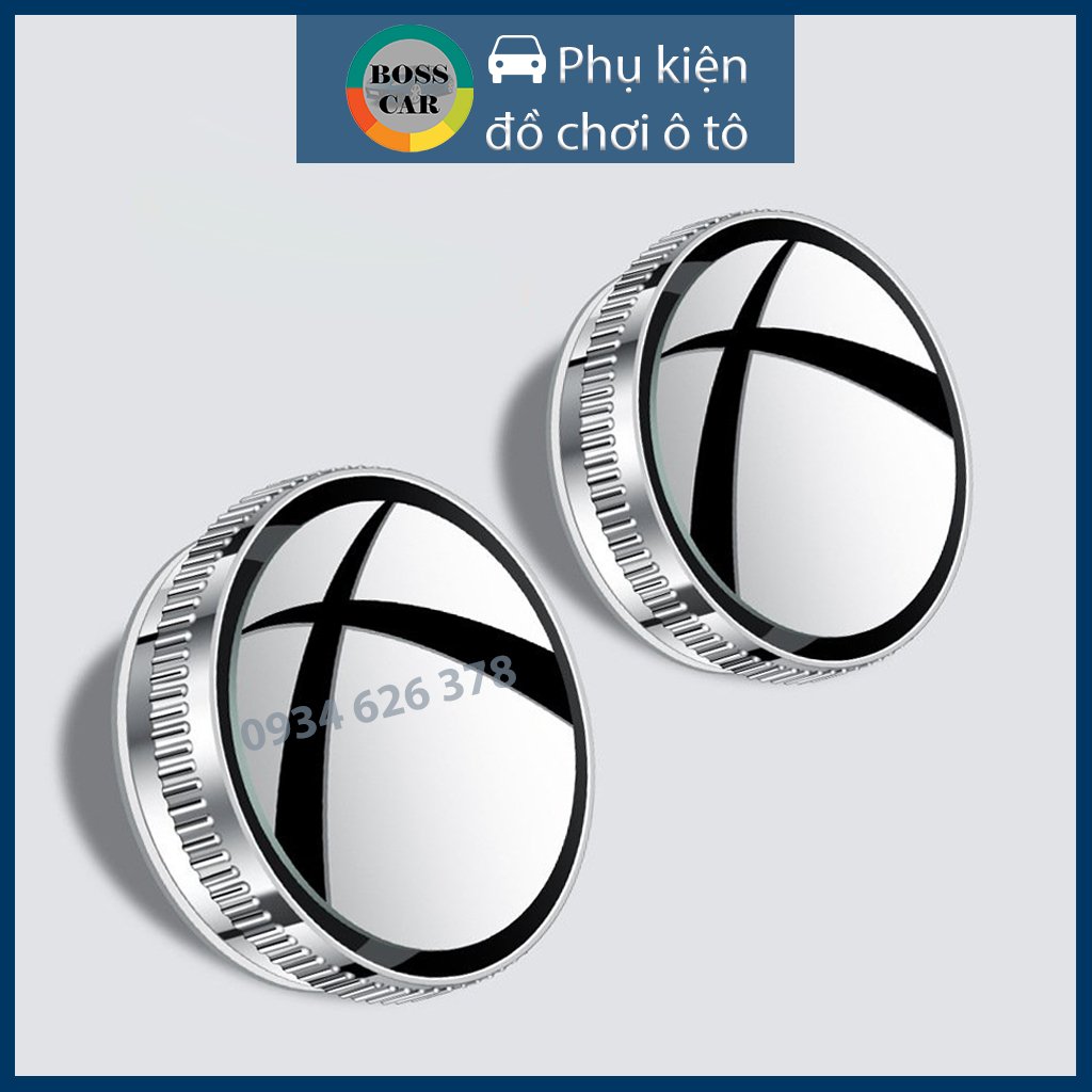  Bộ 2 Gương Cầu Lồi Xoay 360 Mini Đế Hút Kính Gắn Gương Hậu Ô Tô Xe Hơi Nhỏ Gọn Tăng Góc Nhìn Quan Sát Hiệu Quả 