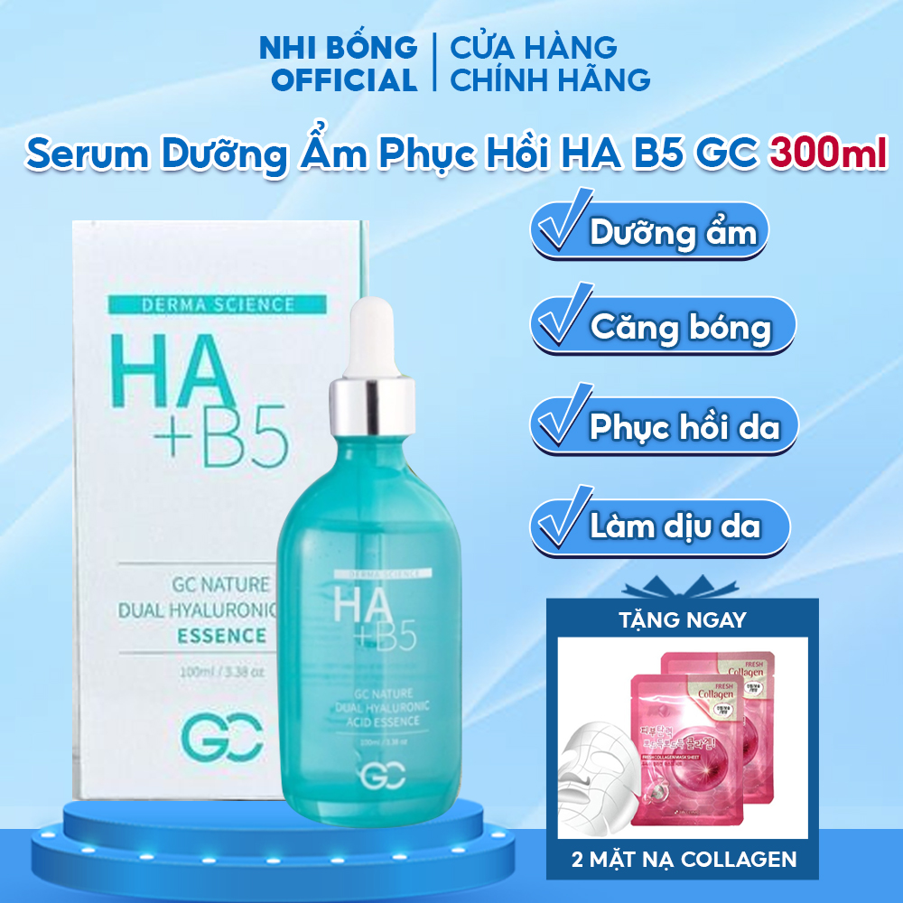 Tinh chất serum dưỡng ẩm phục hồi ha b5 gc derma science cấp ẩm sâu hàn quốc 100ml