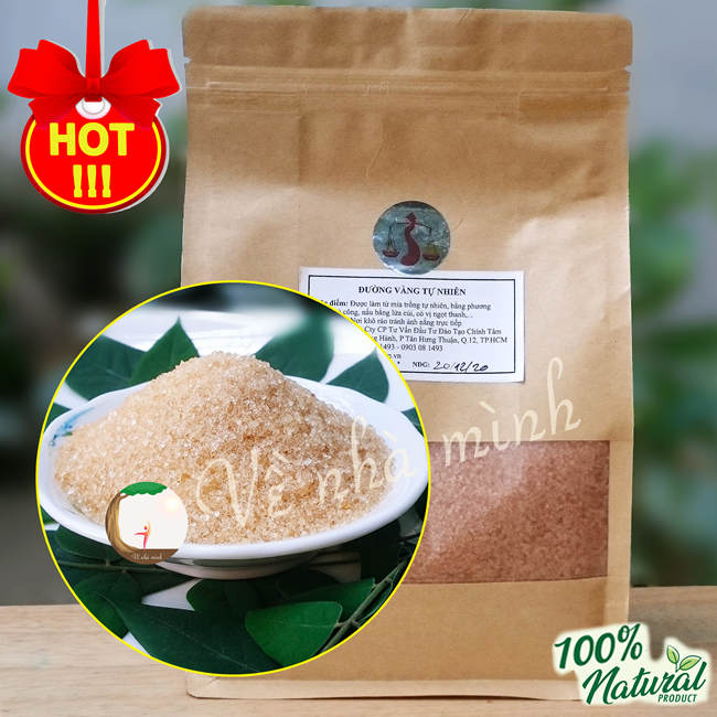 [HCM]ĐƯỜNG CÁT VÀNG NGUYÊN CHẤT HỮU CƠ TỰ NHIÊN được kết tinh từ mật mía ( Dùng thay đường trắng đường tinh luyện )