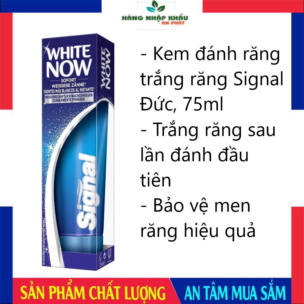 Kem đánh trắng răng signal white now, 75ml