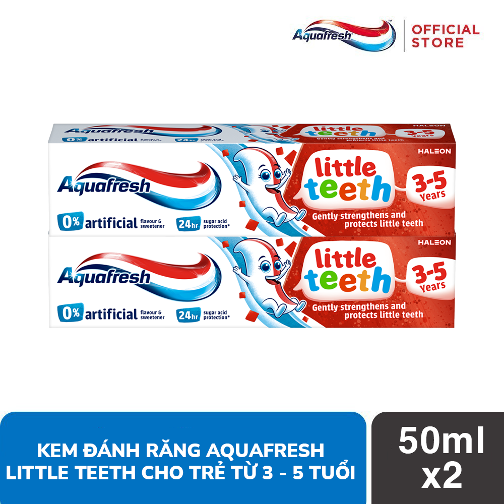 Bộ 2 kem đánh răng Aquafresh Little Teeth - Dành cho trẻ từ 3-5 tuổi