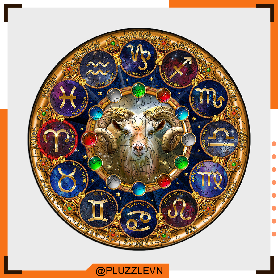 Puzzle Bộ Xếp Hình Gỗ 12 Cung Hoàng Đạo bởi PLUZZLE- Cung Bạch Dương – PZ143