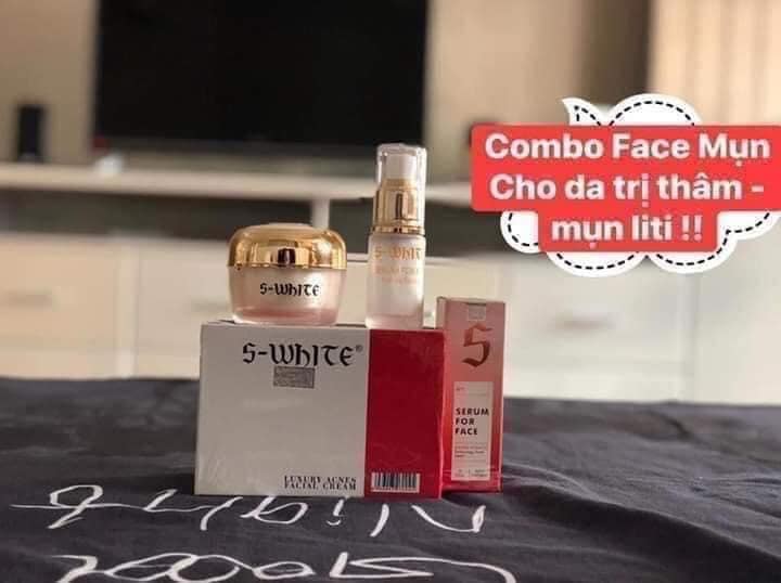 [HCM]Kem Face Mụn Cao Cấp Và Serum Swhite