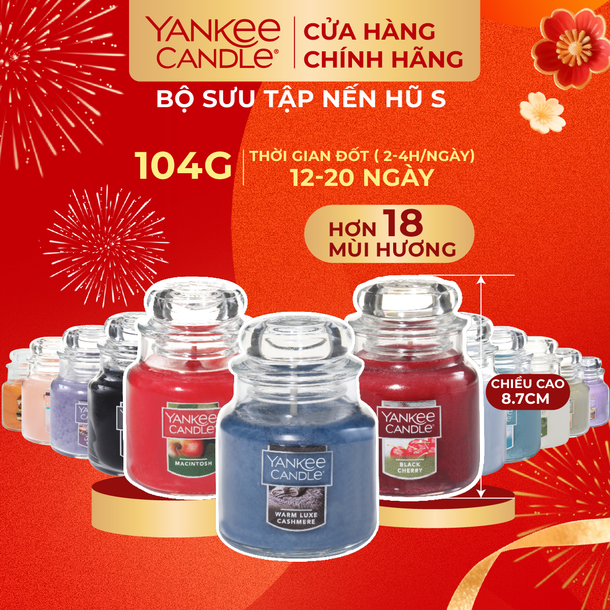  Nến thơm hũ Chính hãng Yankee Candle size S  104g  