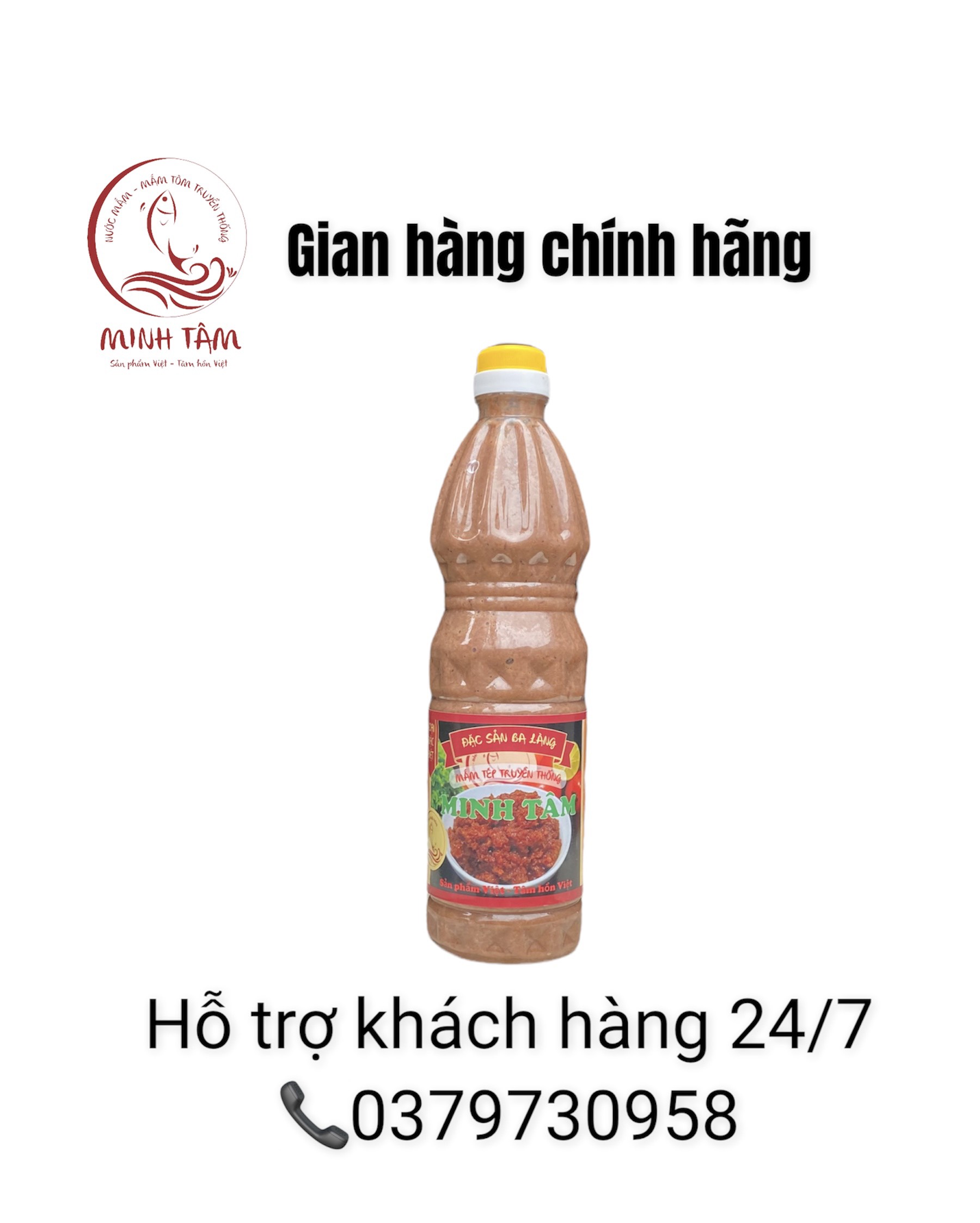 Mắm tép chưng thịt Minh Tâm - đặc sản Ba Làng Thanh Hoá - Loại 1, chai 1Kg