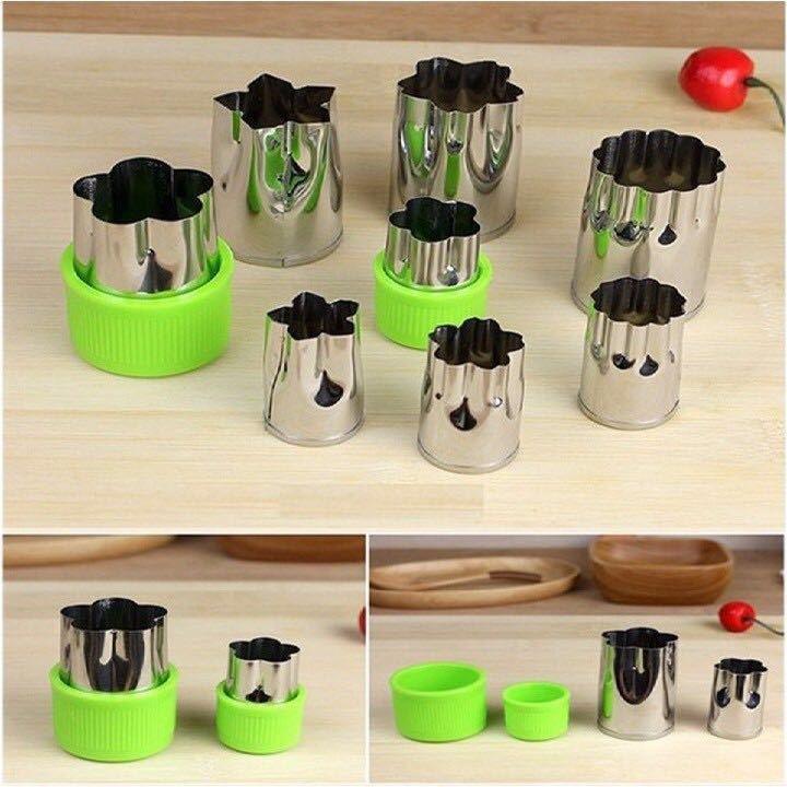 Bộ dụng cụ cắt rau củ quả hình hoa 8 món cho gia đình bạn