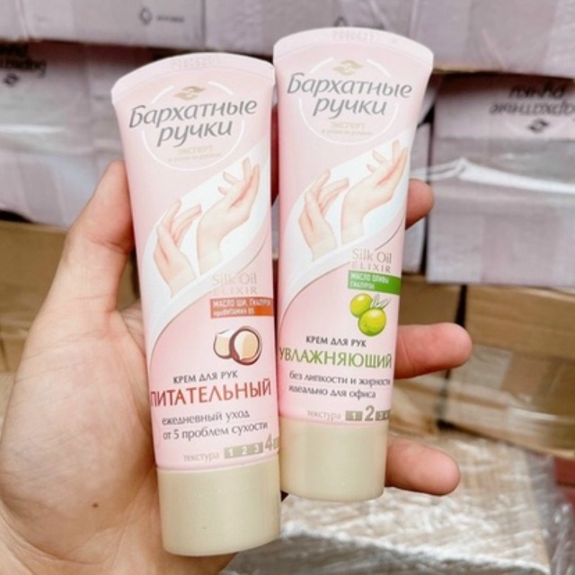 Kem tay lụa silky hand nga