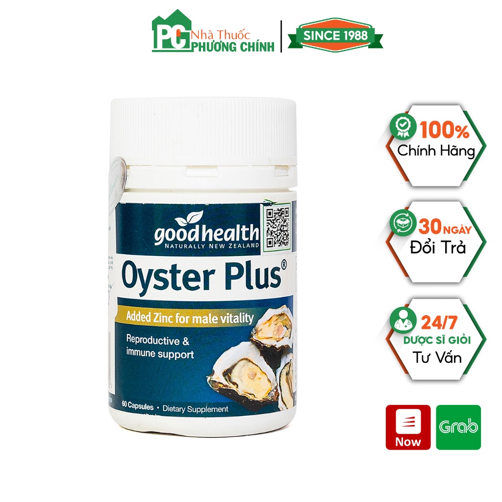 Tinh Chất Hàu Good Health Oyster Plus Tăng Cường Sinh Lý Nam Giới (Hộp 30-60 Viên)