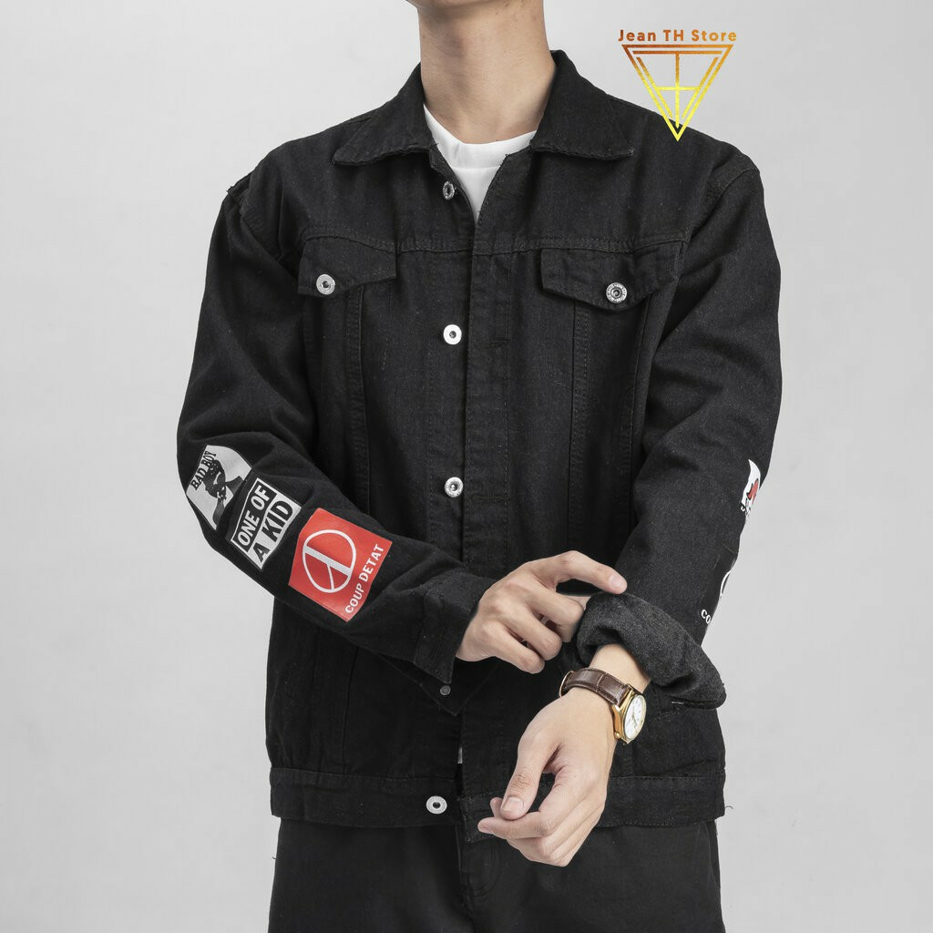 Áo khoác jean nam g-dragon áo khoác bò nam thời trang phong cách trẻ trung năng động - gaubong268