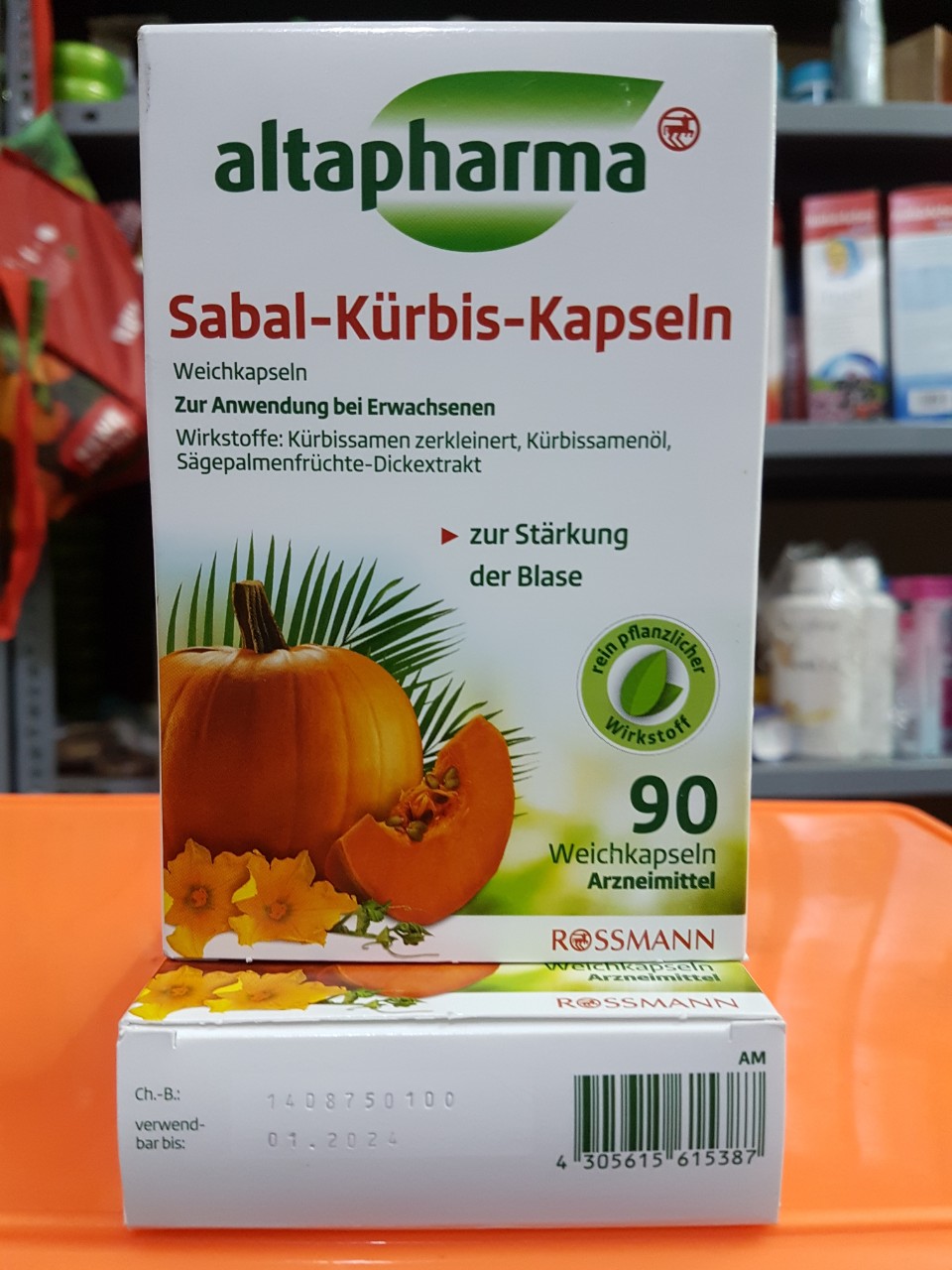 Đồ uống Altapharma Sabal Kurbis hộp 90 viên của Đức
