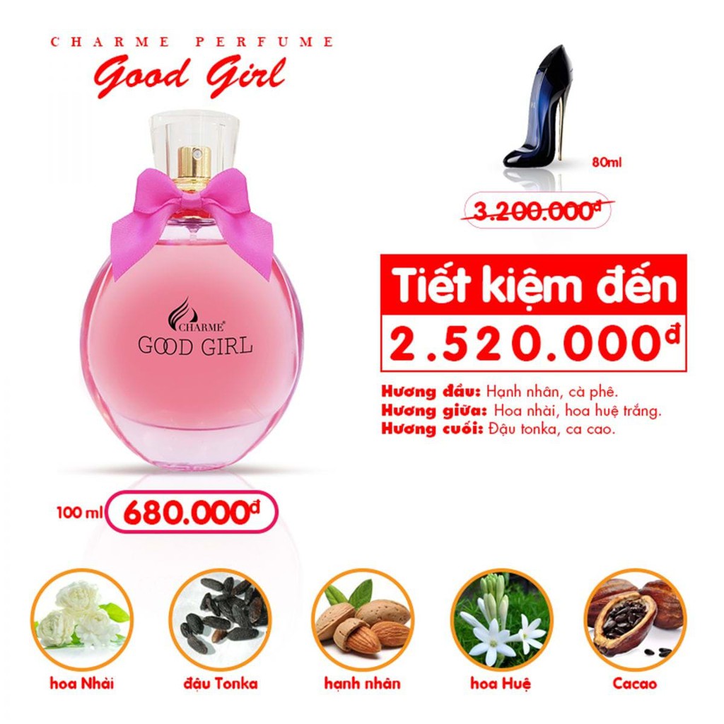 Nước hoa nữ good girl 100ml chính hãng