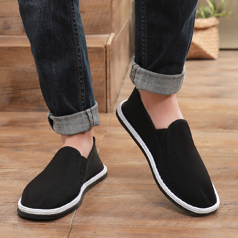 Giày Bốt Nam Cổ Thấp Phong Cách Casual Đế Cao Su Chống Trượt