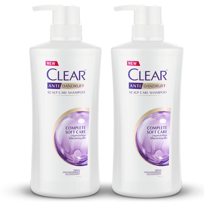 Combo 2 dầu gội clear ngăn gàu và siêu mềm mượt - thái lan - 450ml/chai