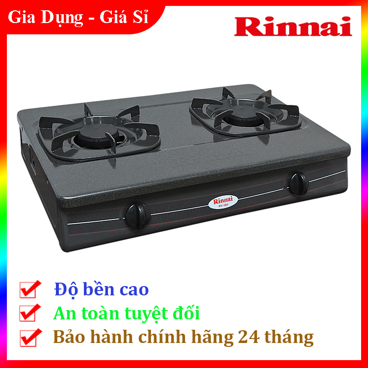 Bếp gas Rinnai RV-360G-mặt men - bảo hành 2 năm