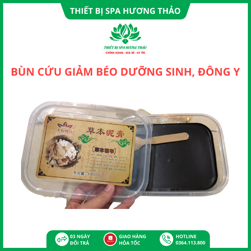 Bùn Cứu Giảm Béo Dưỡng Sinh hộp 1kg, bùn cứu dưỡng sinh