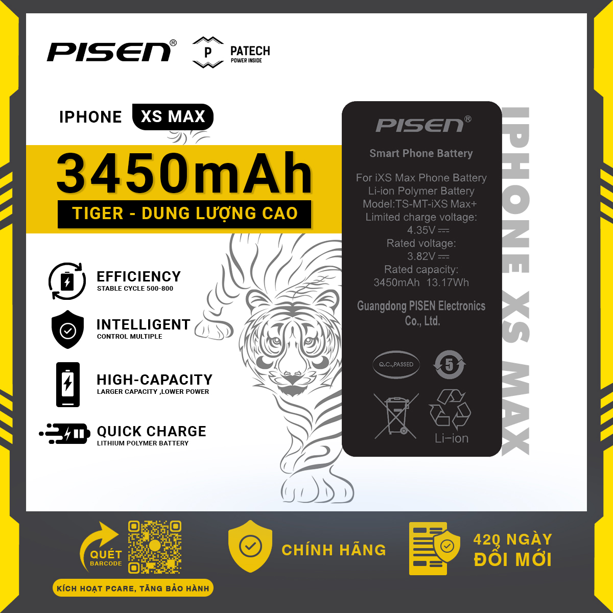 [20H 6/7 - 9.7 Nhập 77LAZSOCIAL80K Voucher giảm 12% đơn từ 250K tối đa 80K][6.6 - 10.6 Nhập 66LAZSOCIAL80 giảm 15% đơn từ 250K tối đa 80K]Pin Pisen Dung lượng cao IP 6/6s/6p/6sp/7/7p/X/SE2016/XR/XSMax - Hàng chính hãng, bảo hành 12 tháng