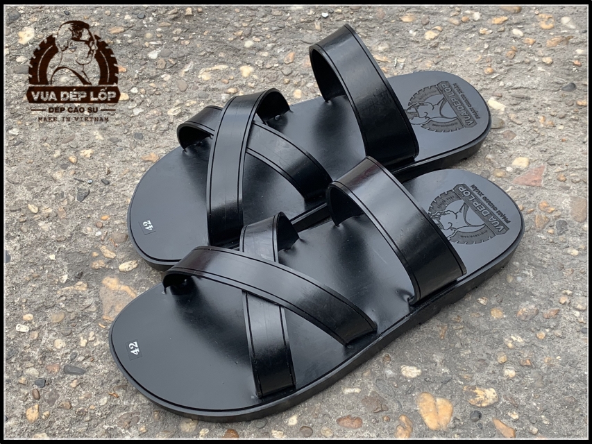[ CHÍNH HÃNG ] MB3QC Dép 3 quai chéo lốp máy bay thủ công, thương hiệu Vua Dép Lốp Phạm Quang Xuân Chính Hãng