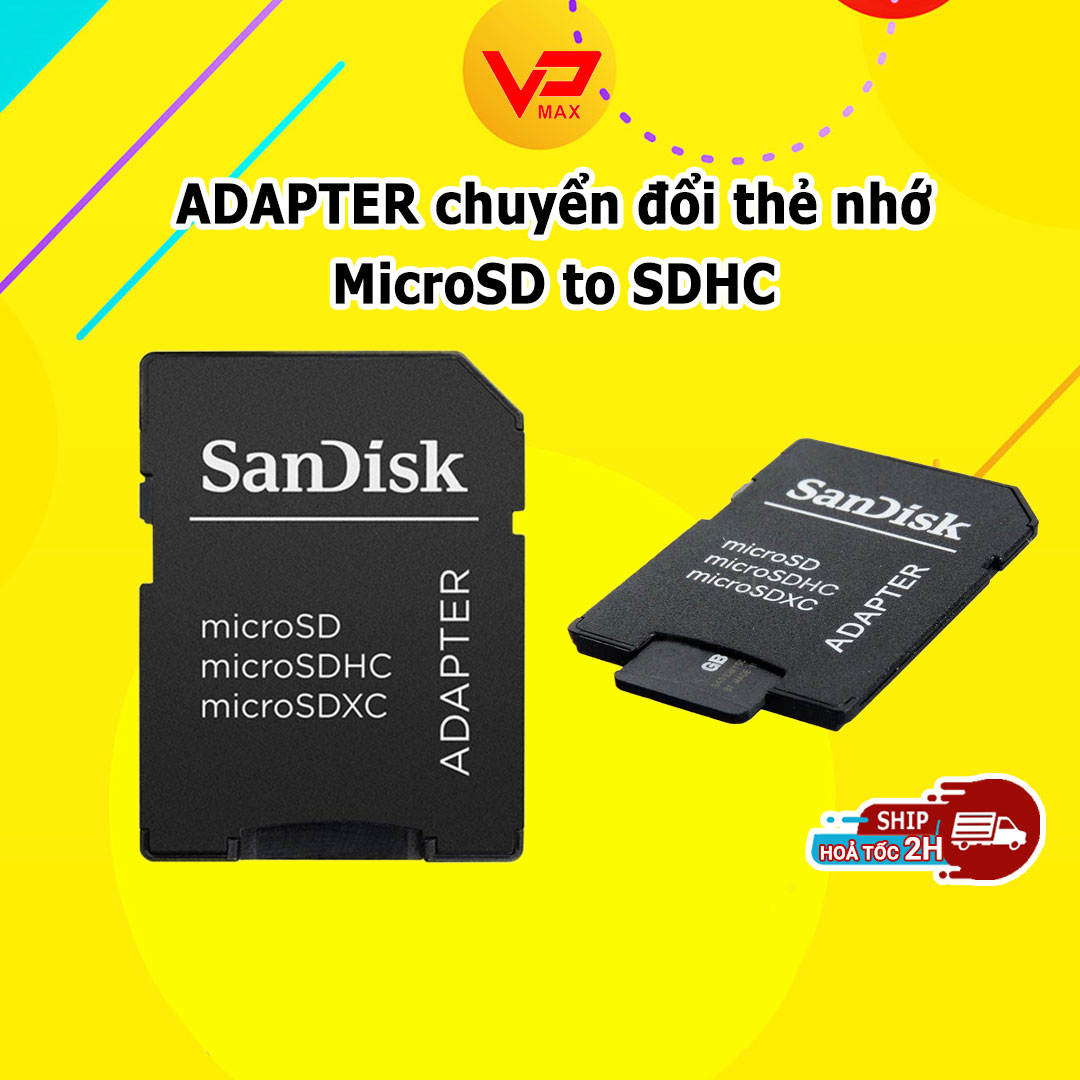 Adapter đầu đọc thẻ nhớ chuyển đổi MicroSD thành SD (không kèm thẻ nhớ) - VP MAX
