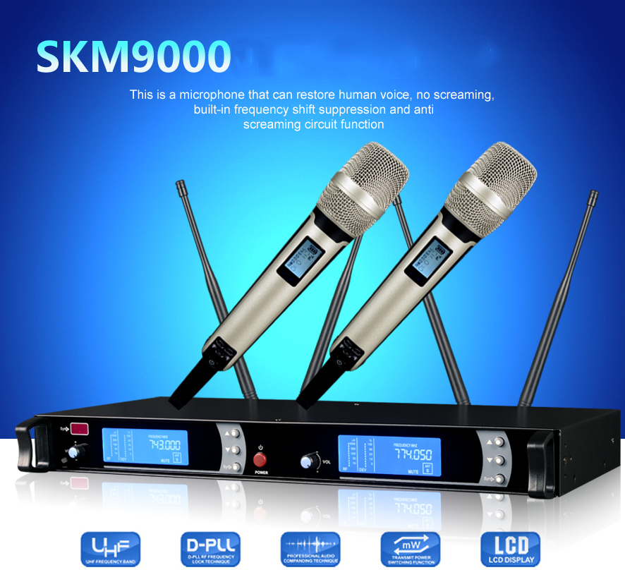 Micro không dây sennheiser skm-9000 micro không dây sennheiser skm9000, chuyên dụng cho sự kiện, karaoke gia đình, hát nhẹ, chống hú tốt âm sắc mang hướng mạnh mẽ, hát hay chất âm chuẩn, chắc khỏe, chất lượng siêu bền.