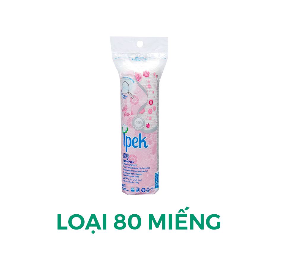 Quà tặng bông tẩy trang ipek 80 miếng