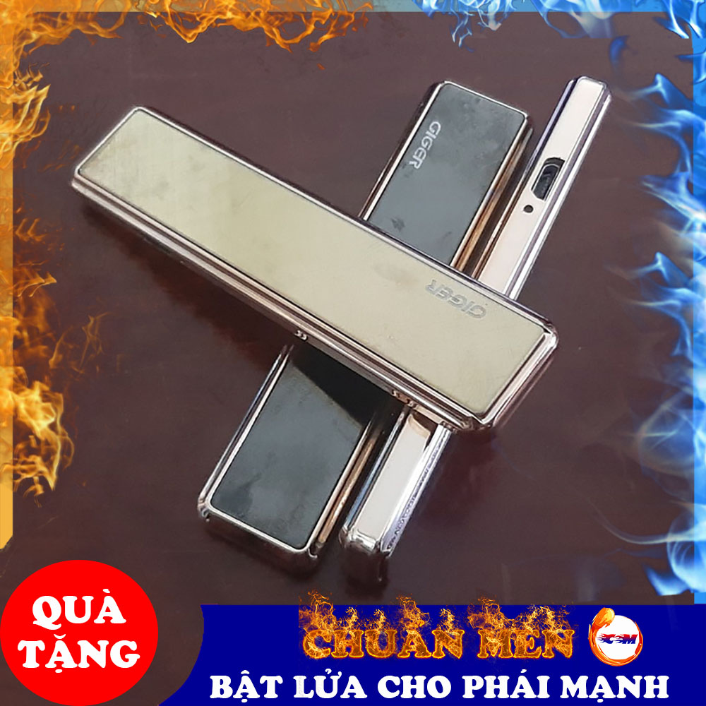 Bật lửa điện hồng ngoại Chuẩn Men sạc usb chất liệu bằng kim loại bóng sang trọng độc lạ - GD0164