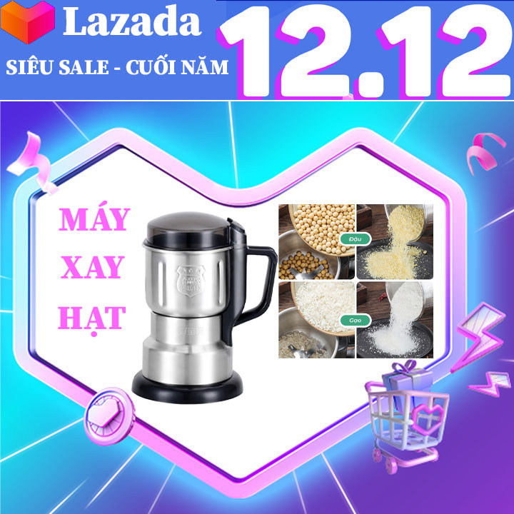 Máy xay,máy xay đa năng,máy xay bột khô,máy xay hạt khô,máy xay tiêu bằng điện,Máy xay bột khô Siêu Mịn Công Suất 300W, Máy xay hạt cà phê, xay bột ngũ cốc, Máy xay gia đình, xay gia vị, Cối Xay inox dung tích lớn, hàng chính hãng công suất cao