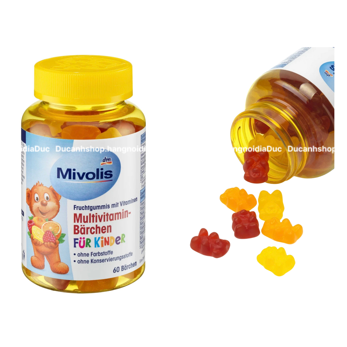 Kẹo gấu vitamin Mivolis Multivitamin-Barchen Fur Kinder 60 viên nhai