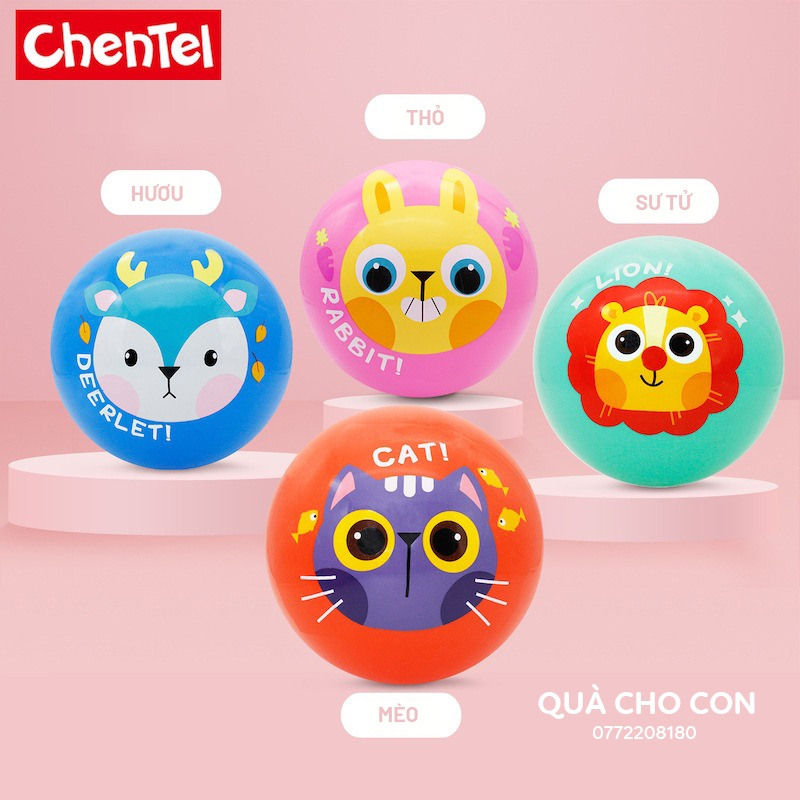 Bóng Hơi Nhựa Dẻo Cho Bé Đường Kính 15Cm - Hãng CHENTEL