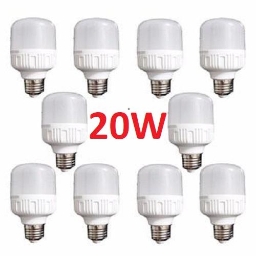 [HCM]Bộ 10 bóng đèn Led 20W cao cấp. Nguồn đèn LED chất lượng cao suy giảm ánh sáng tuổi thọ dài.