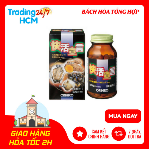 Hàu tươi tỏi nghệ tăng cường sinh lý nam Orihiro 180 viên nội địa Nhật Bản