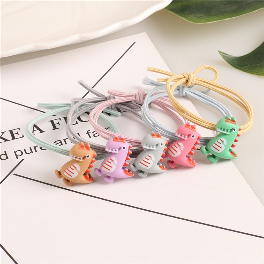 [HCM]Dây Cột Tóc Đính Hình Khủng Long "Bụng Bự" Siêu Đáng Iu Phong Cách Hàn Quốc