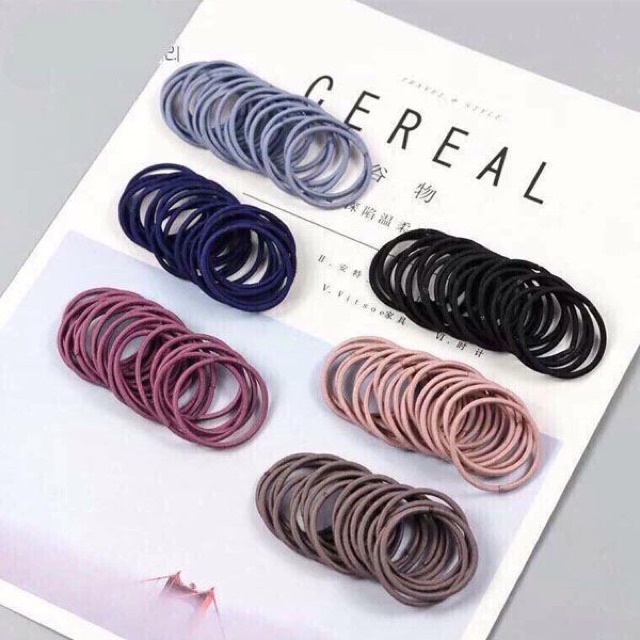 [HCM]SET 100 DÂY THUN CỘT TÓC MIX NHIỀU MÀU TIỆN DỤNG CHO BÉ VÀ MẸ SIÊU DỄ THƯƠNG