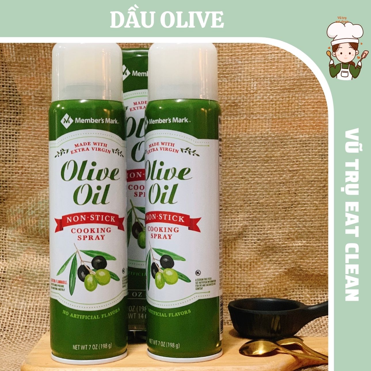 Dầu xịt ăn kiêng Olive Oil Member s Mark o calo - 7oz khoảng 700 lần xịt
