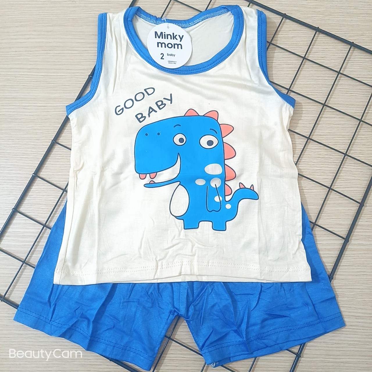 Bộ ba lỗ thun lạnh minky mom cho bé từ 5 – 16kg